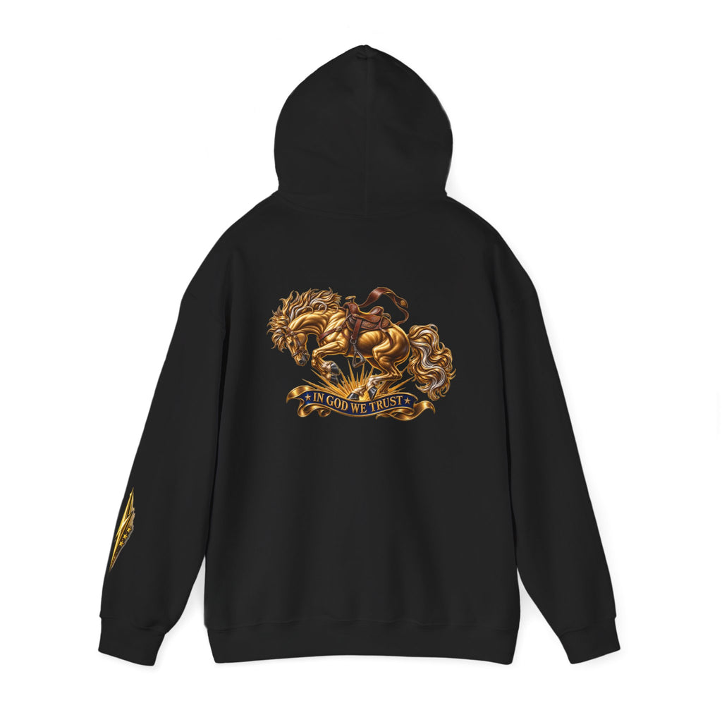Golden Horse Hoodie — Regal Graphic Sweatshirt