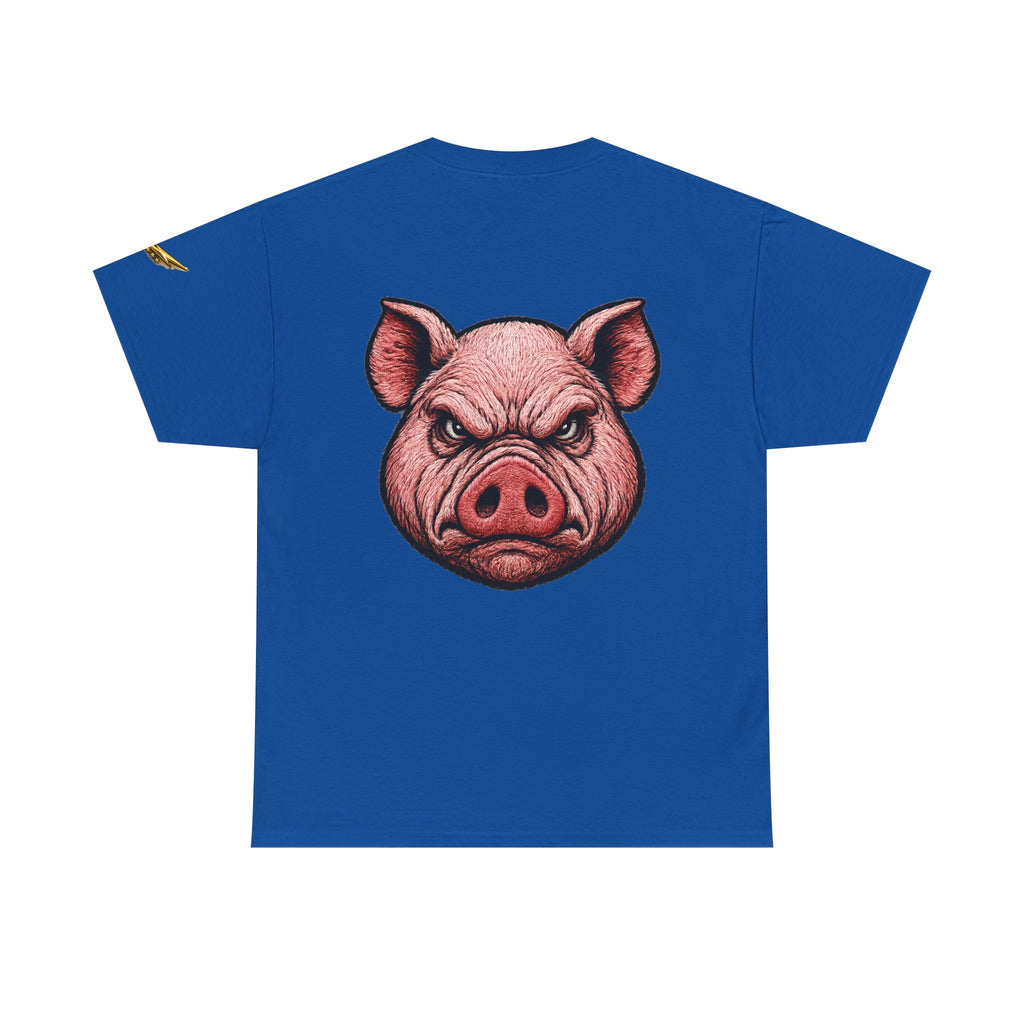 Angry Pig Graphic Tee — Bold Back Print Casual Shirt