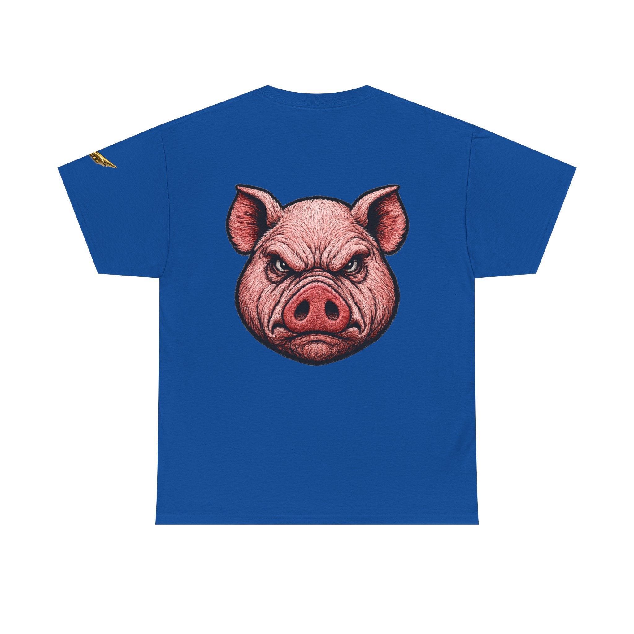 Angry Pig Graphic Tee — Bold Back Print Casual Shirt