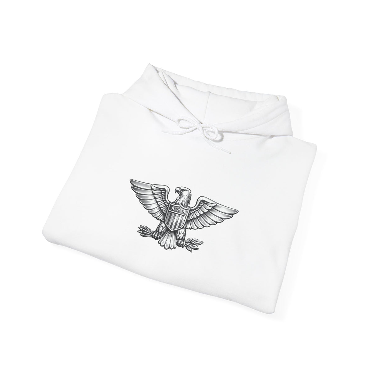 Eagle Emblem Hoodie — Classic Vintage Eagle Chest & Sleeve Graphic