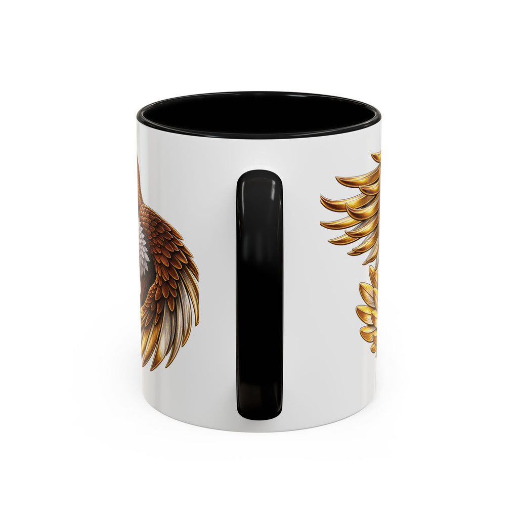 Golden Eagle Coffee Mug — Accent Ceramic Mug with Majestic Eagle Design