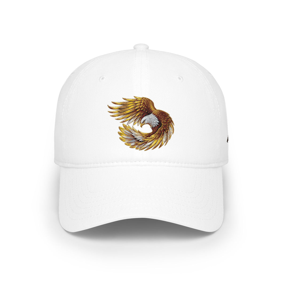 Embroidered Golden Eagle Baseball Cap — Low Profile Cap