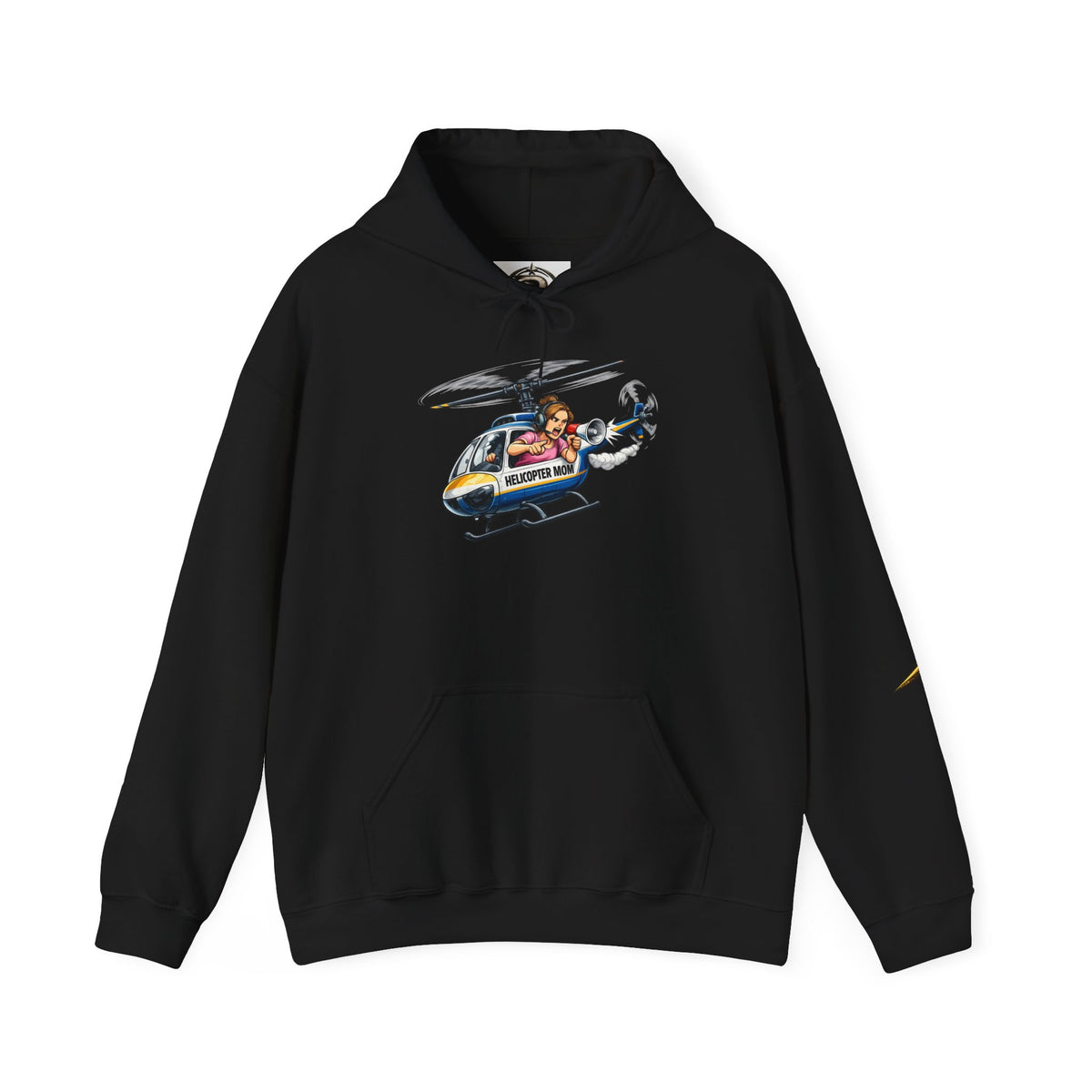 Helicopter Rescue Graphic Hoodie — Vintage Pilot Cartoon Sweatshirt