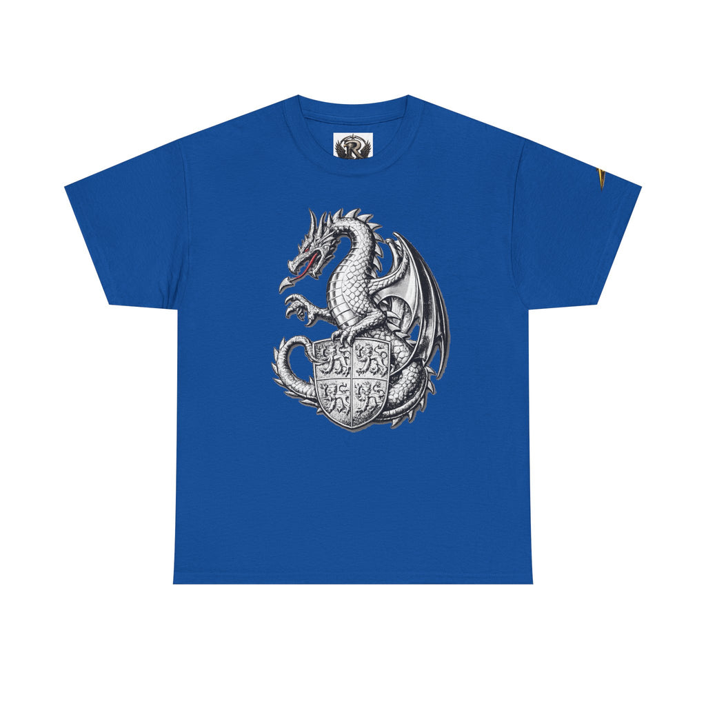 Dragon Crest T-Shirt — Medieval Dragon Shield Graphic Tee