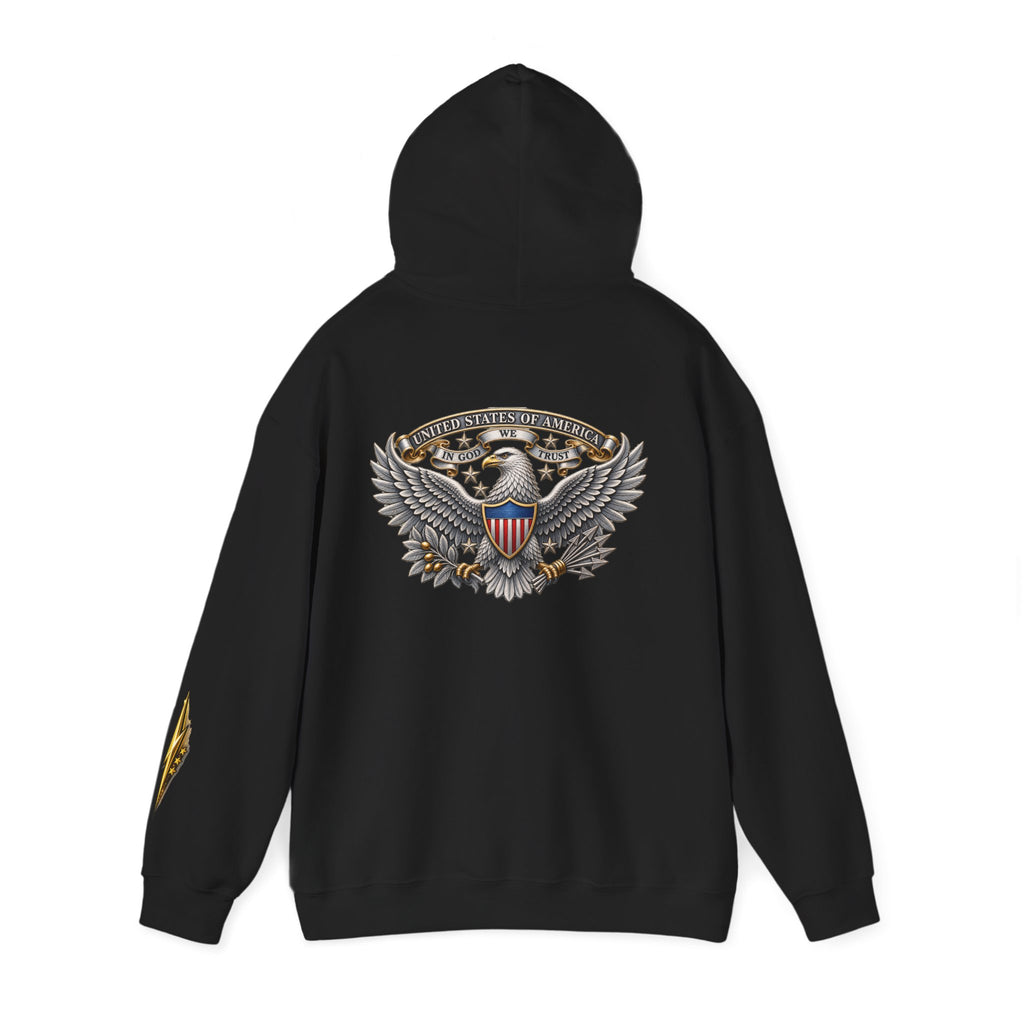 Patriotic Eagle Hoodie — American Shield Graphic Pullover