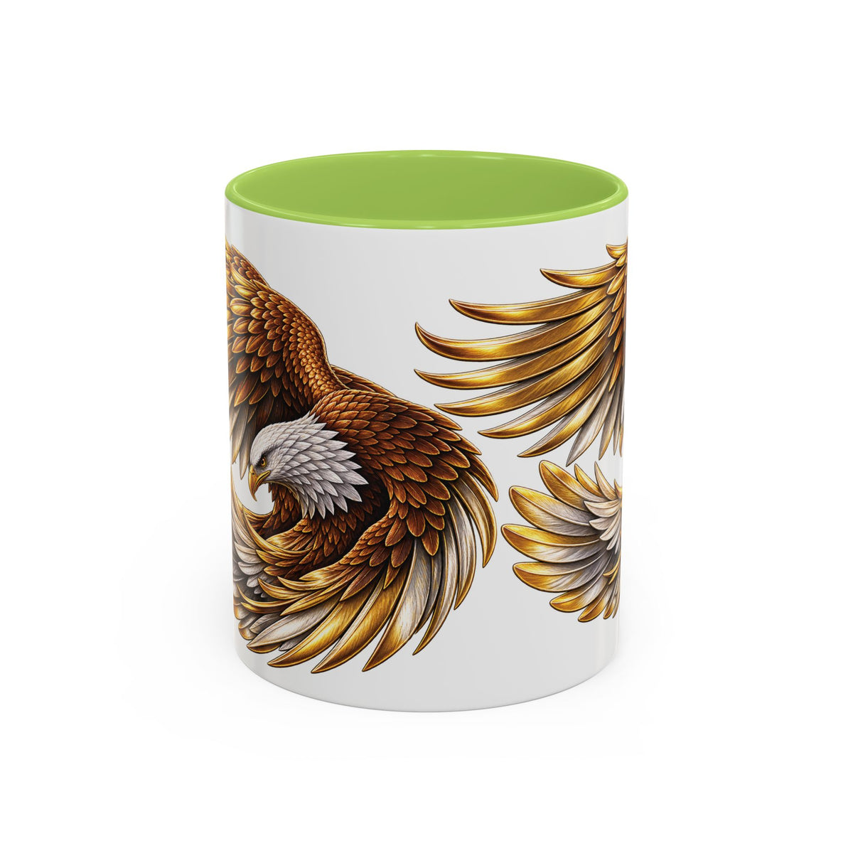 Golden Eagle Coffee Mug — Accent Ceramic Mug with Majestic Eagle Design
