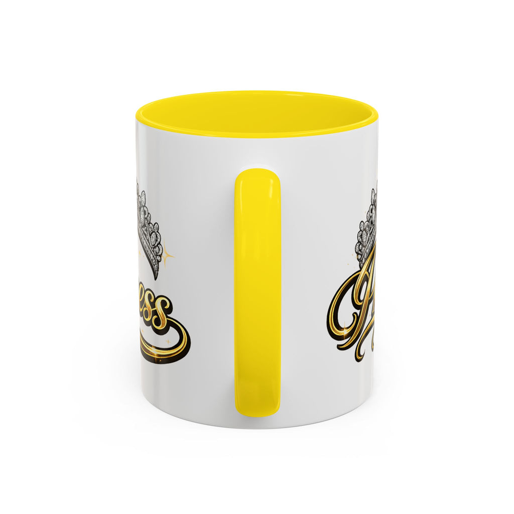 Princess Crown Accent Coffee Mug — Gold Script 11/15oz