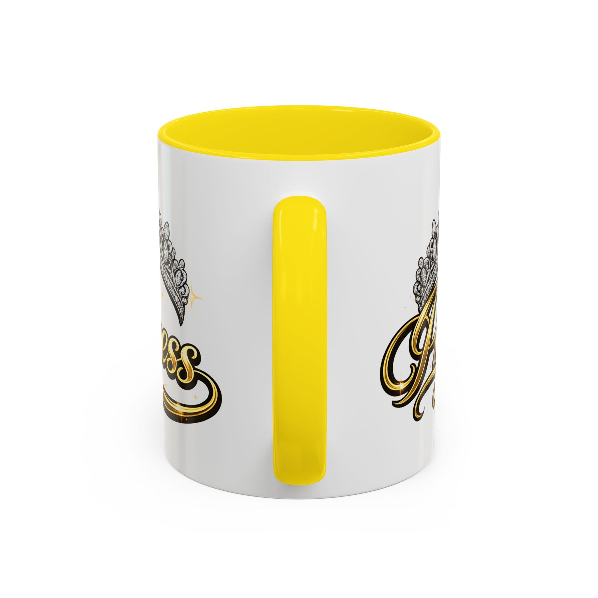 Princess Crown Accent Coffee Mug — Gold Script 11/15oz
