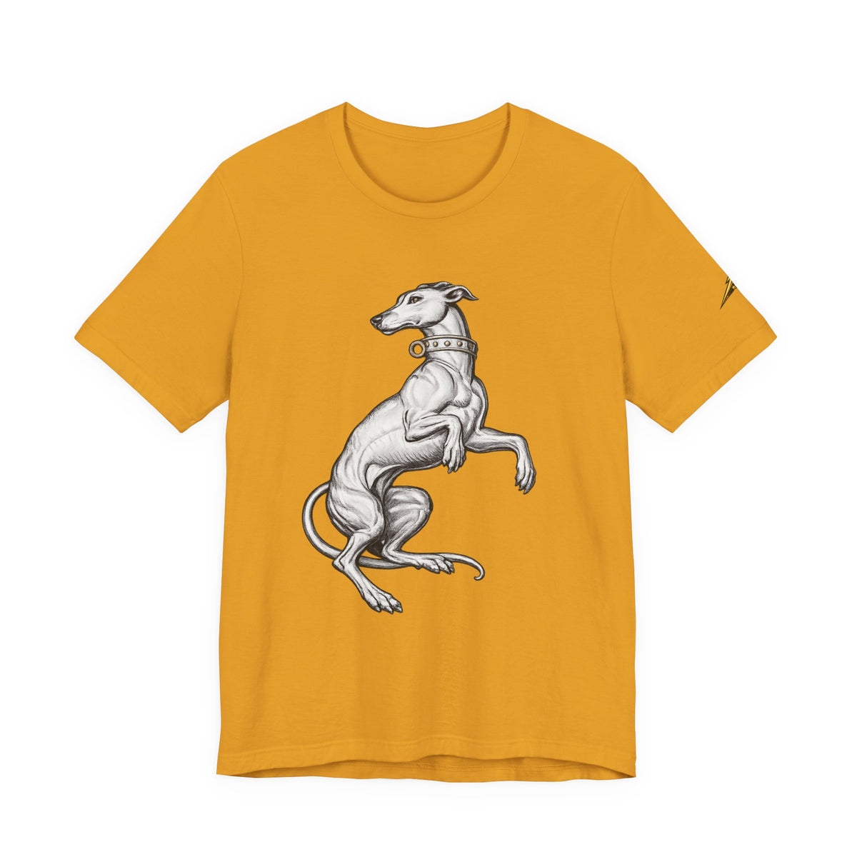 Greyhound Illustration T‑Shirt — Elegant Whippet Dog Art Tee