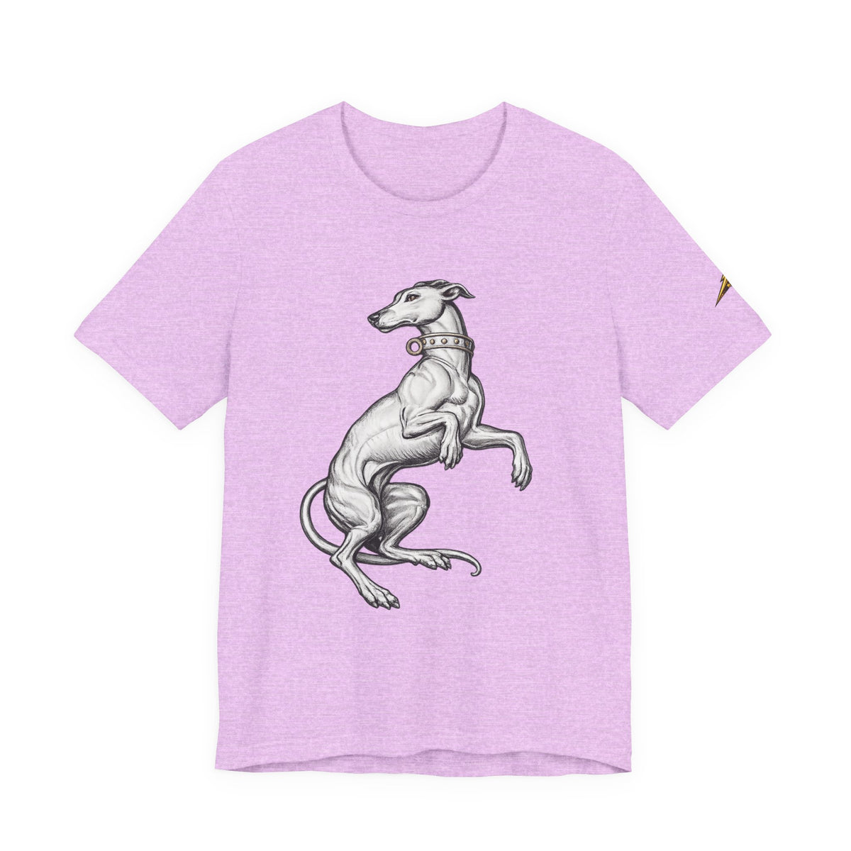 Greyhound Illustration T‑Shirt — Elegant Whippet Dog Art Tee