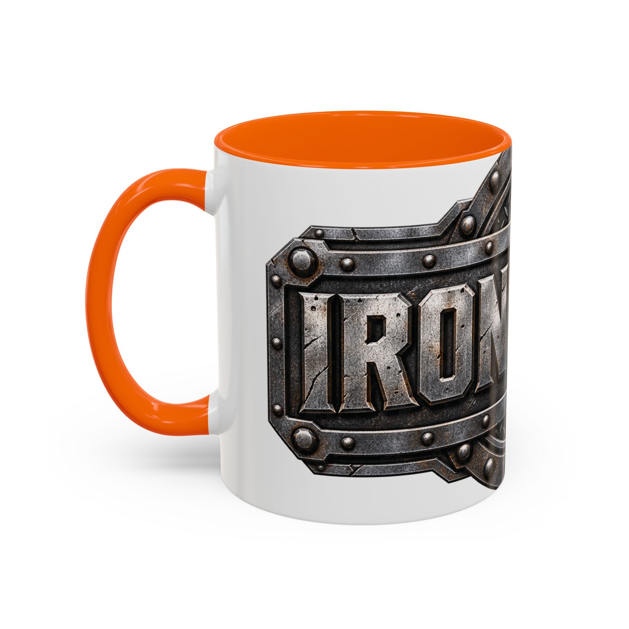 Metal Shield Coffee Mug — 'Iron Clad' Rustic Industrial Accent Mug
