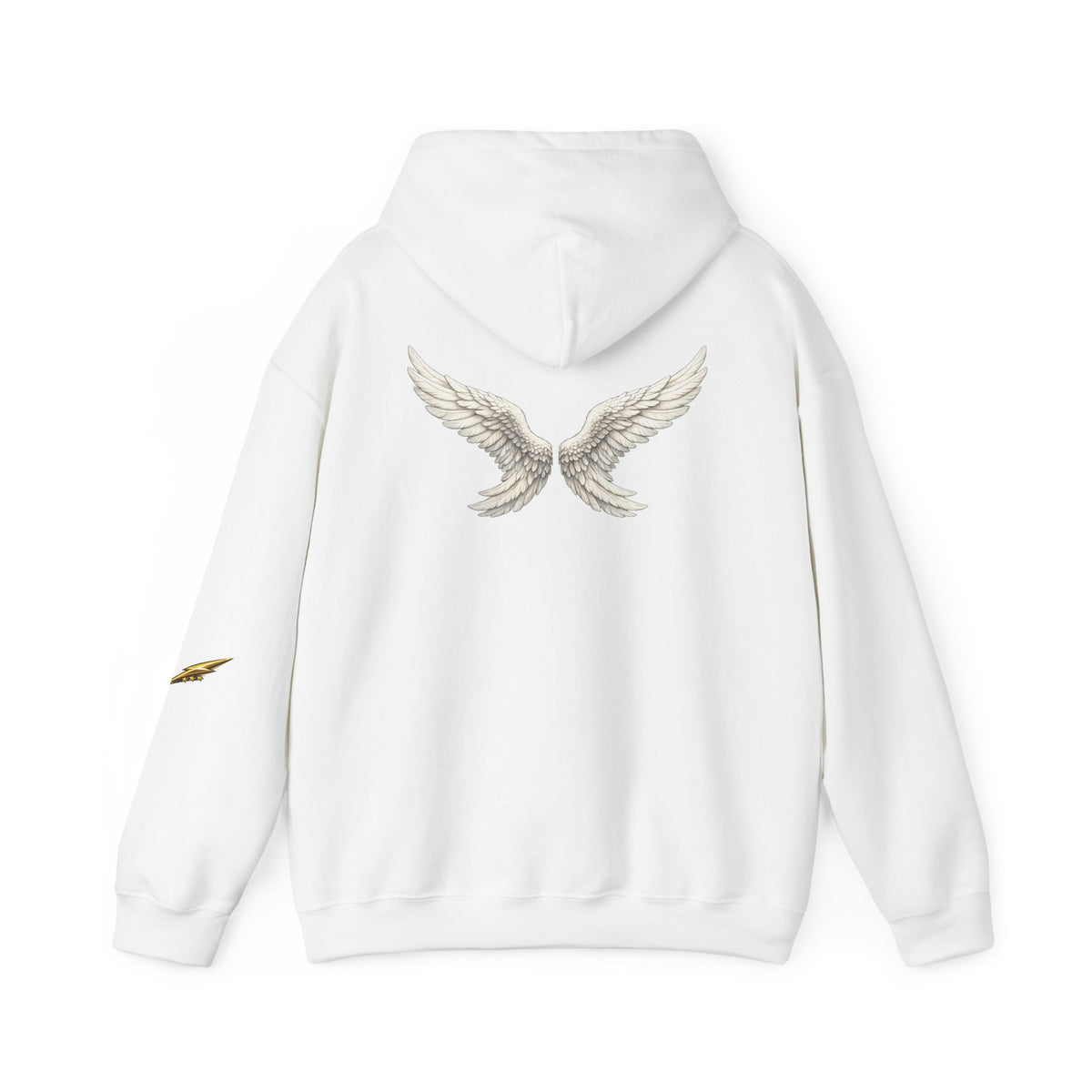 Angel Wings Hoodie — White Back Graphic Pullover