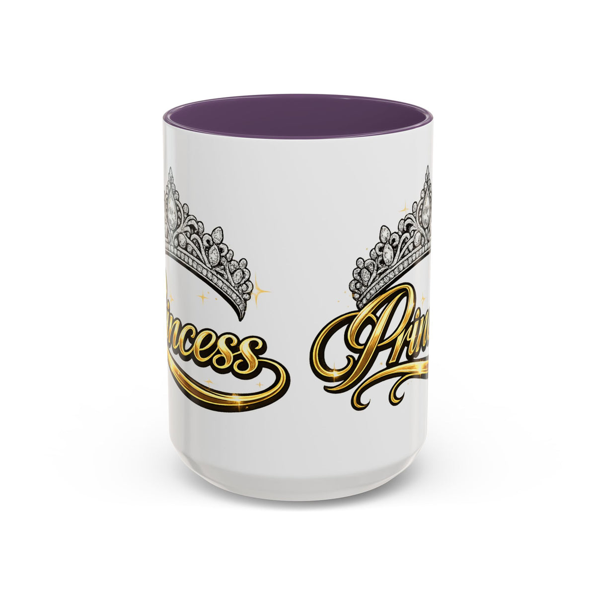 Princess Crown Accent Coffee Mug — Gold Script 11/15oz