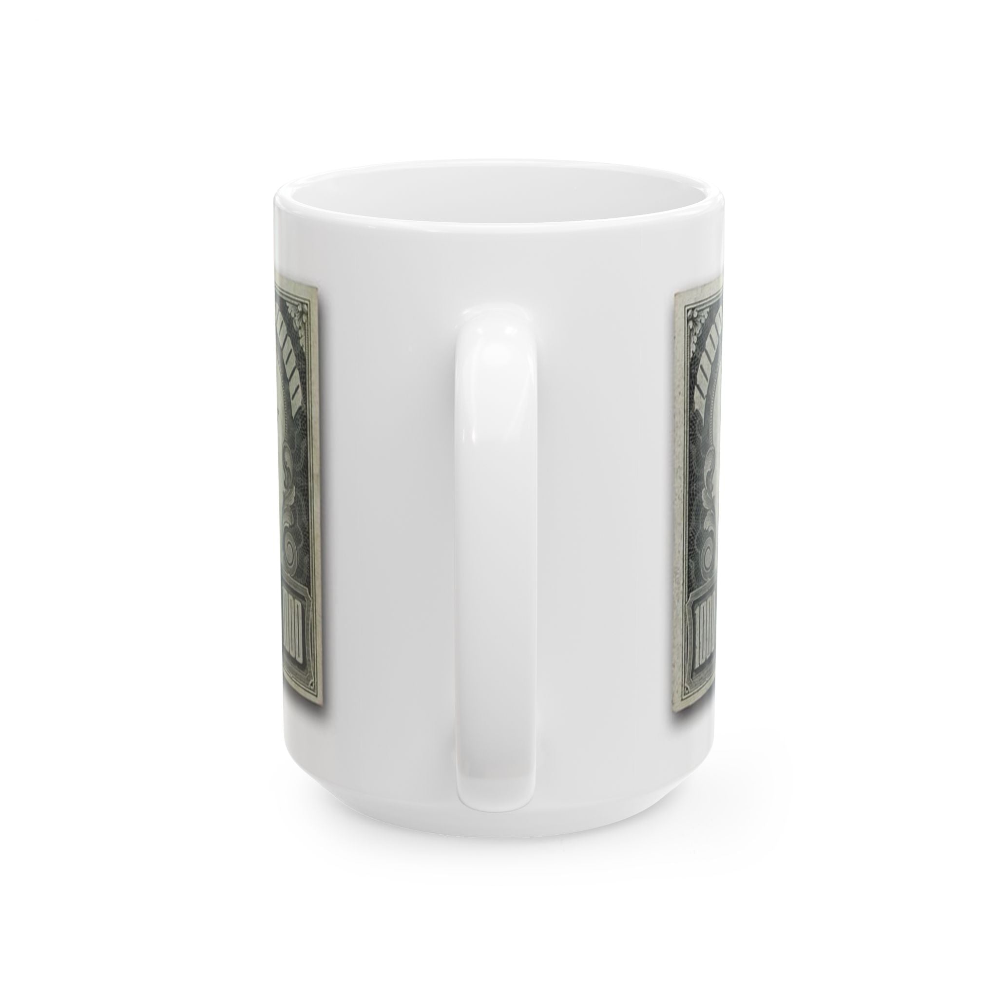 Vintage $1000 Federal Reserve Note Ceramic Mug — Retro Banknote Coffee Cup (11oz/15oz)