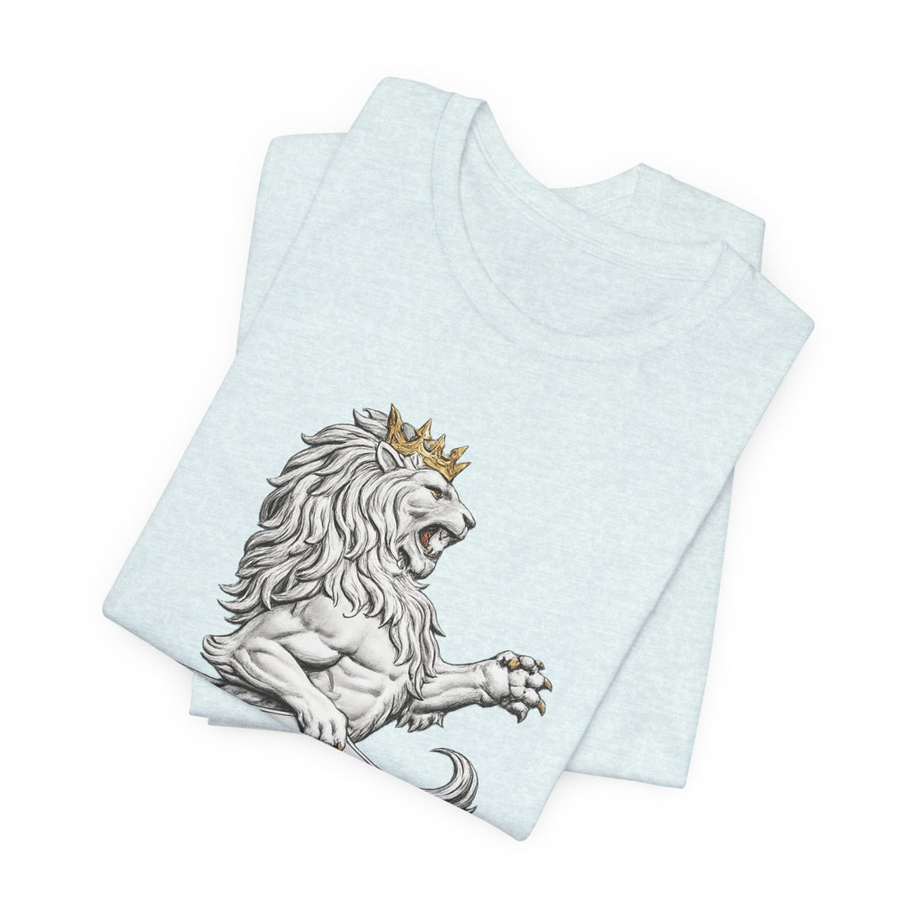 Lion Crest T-Shirt — Regal Sun Shield Graphic Tee