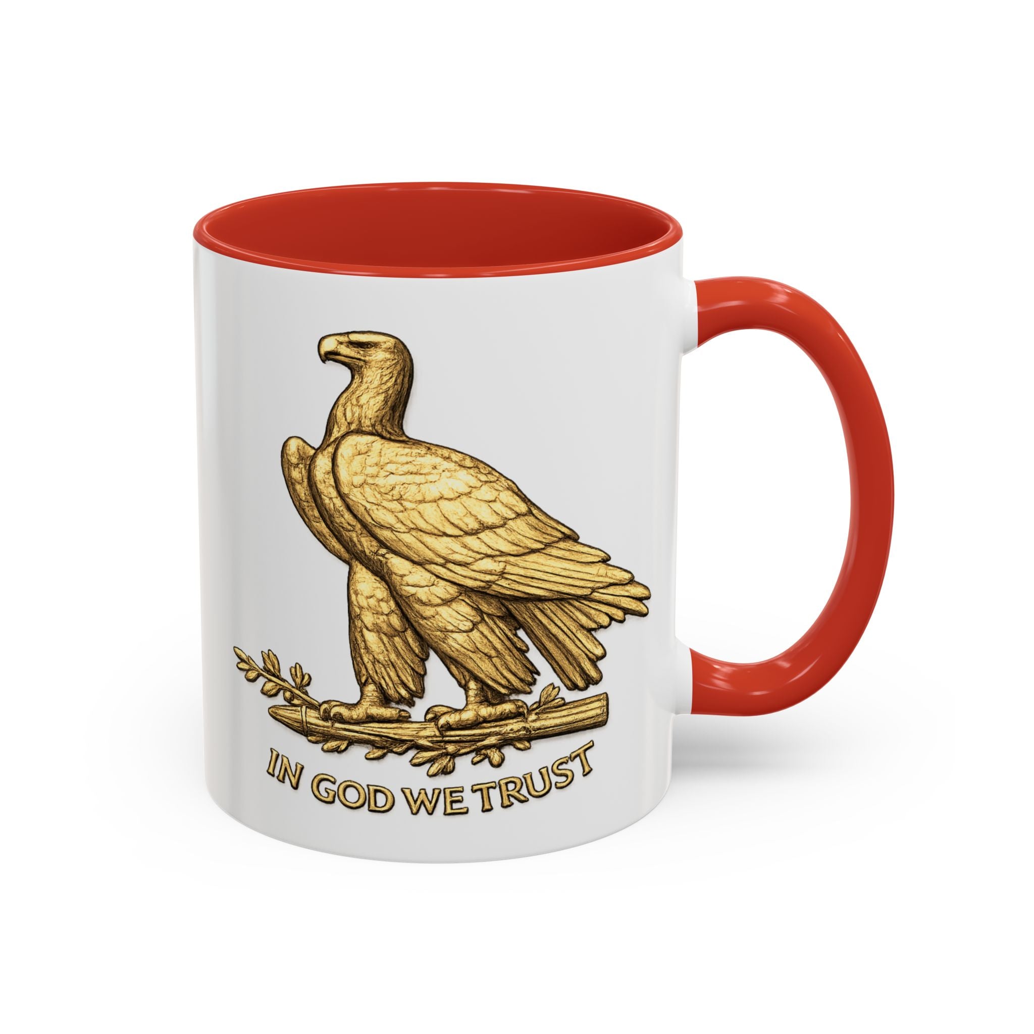 Gold Eagle "In God We Trust" Accent Coffee Mug