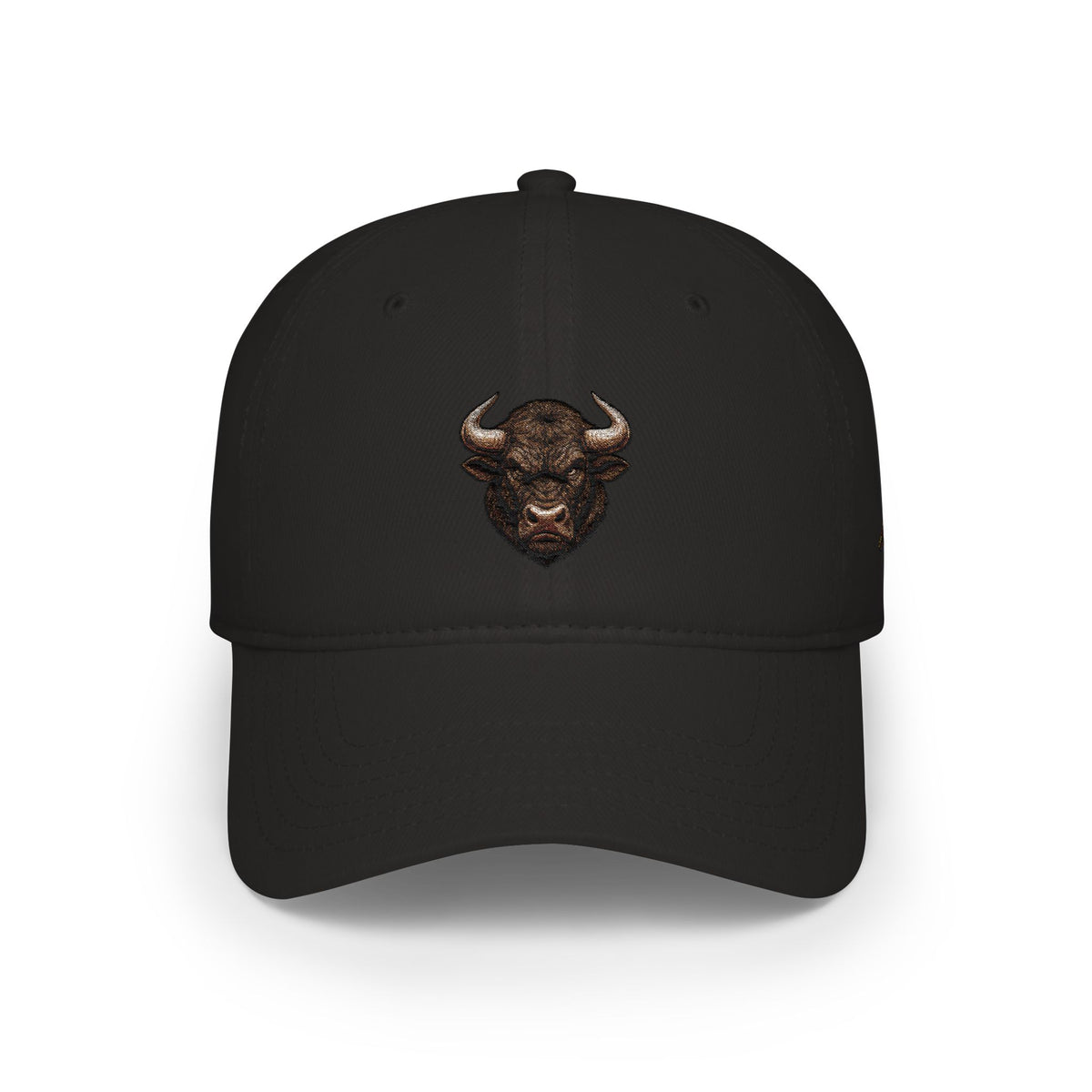 Embroidered Buffalo Head Baseball Cap — Rustic Western Low-Profile Hat