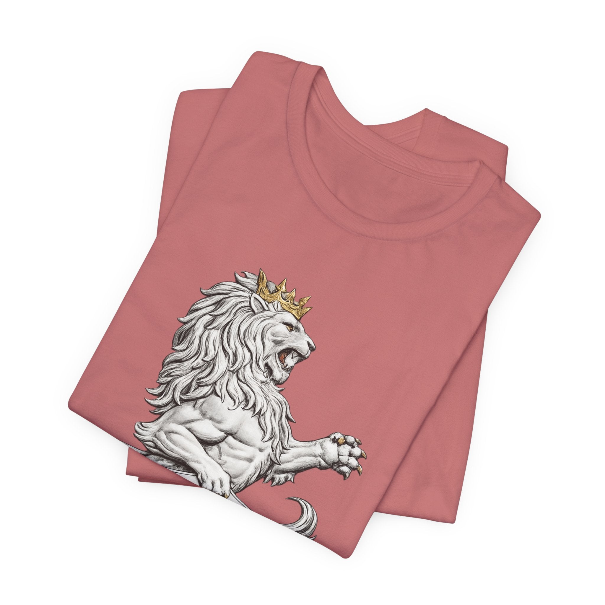 Lion Crest T-Shirt — Regal Sun Shield Graphic Tee