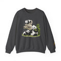 Panda Family Crewneck Sweatshirt — Cute Bamboo Bears Graphic