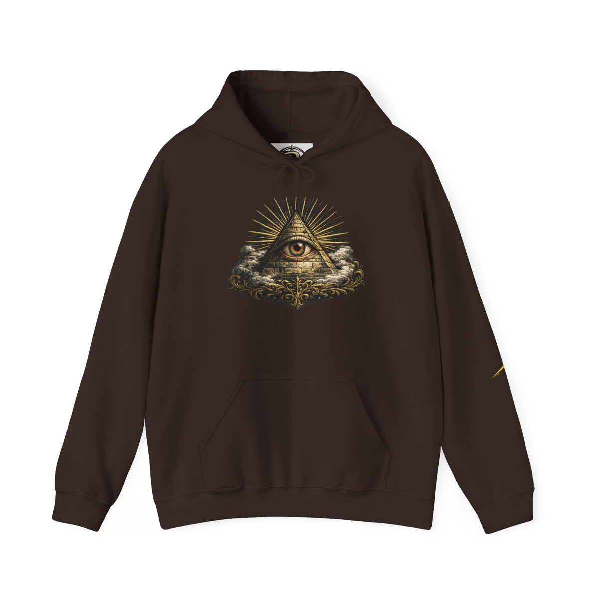 All-Seeing Eye Hoodie — Vintage Pyramid Symbol Graphic Sweatshirt