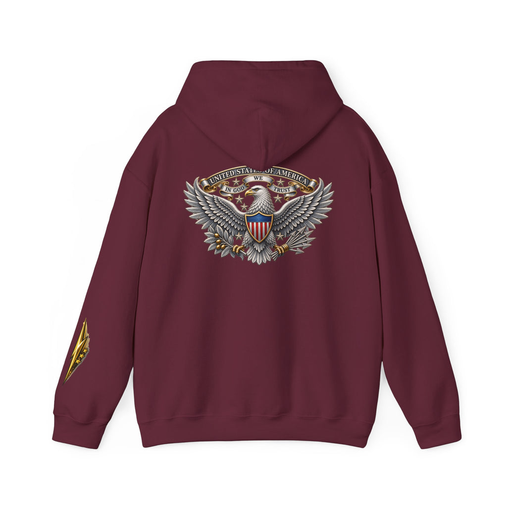 Patriotic Eagle Hoodie — American Shield Graphic Pullover