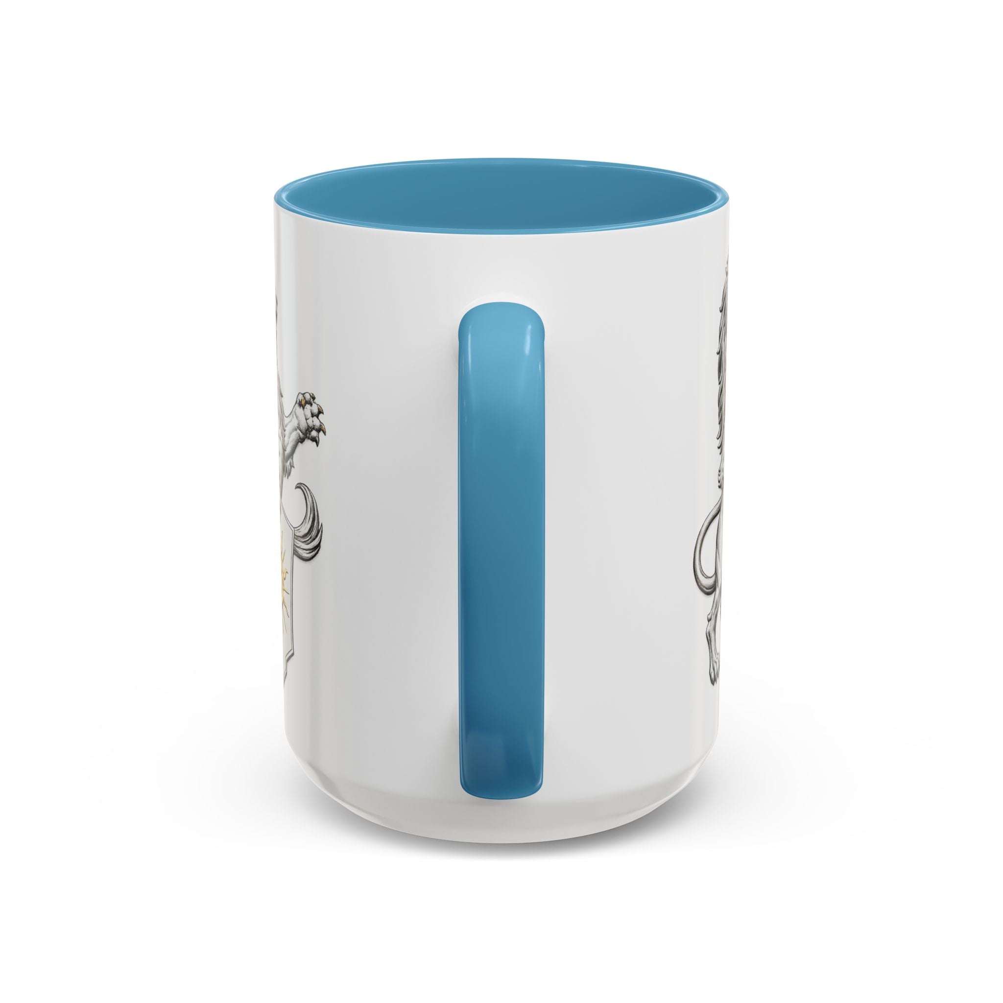 Royal Lion Crest Coffee Mug — Heraldic Crowned Lion Design (11/15oz)