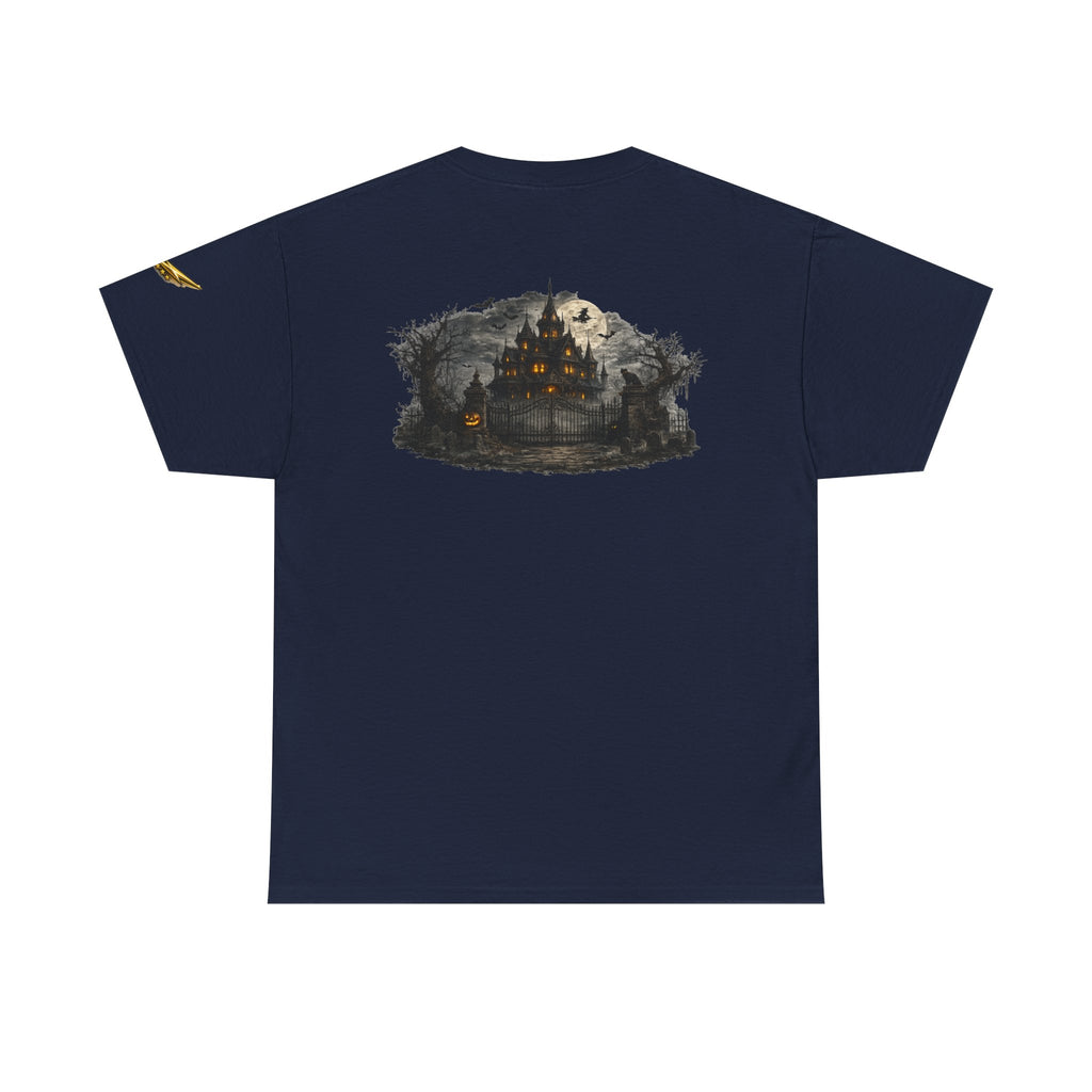 Haunted Mansion Tee — Spooky Gothic Castle Graphic T-Shirt