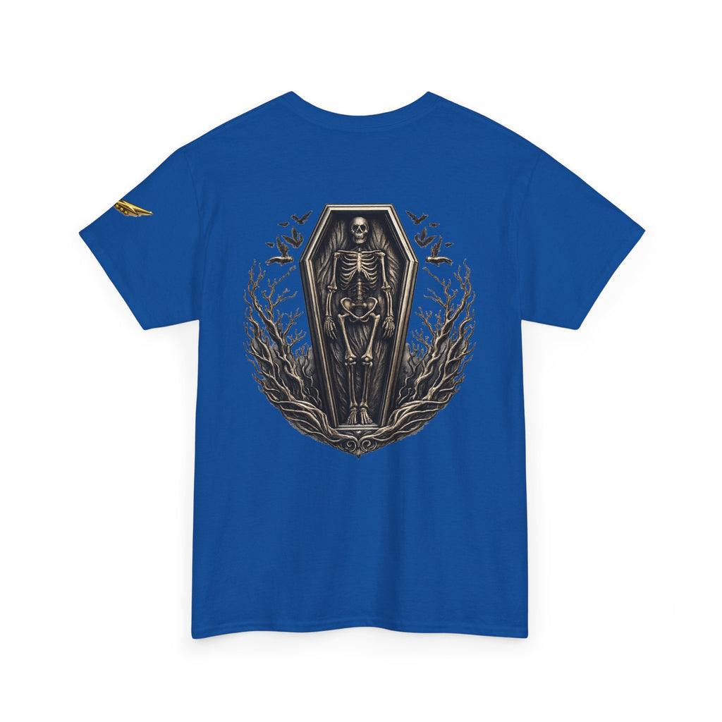 Skeleton Coffin Tee — Gothic Skull Backprint T-Shirt