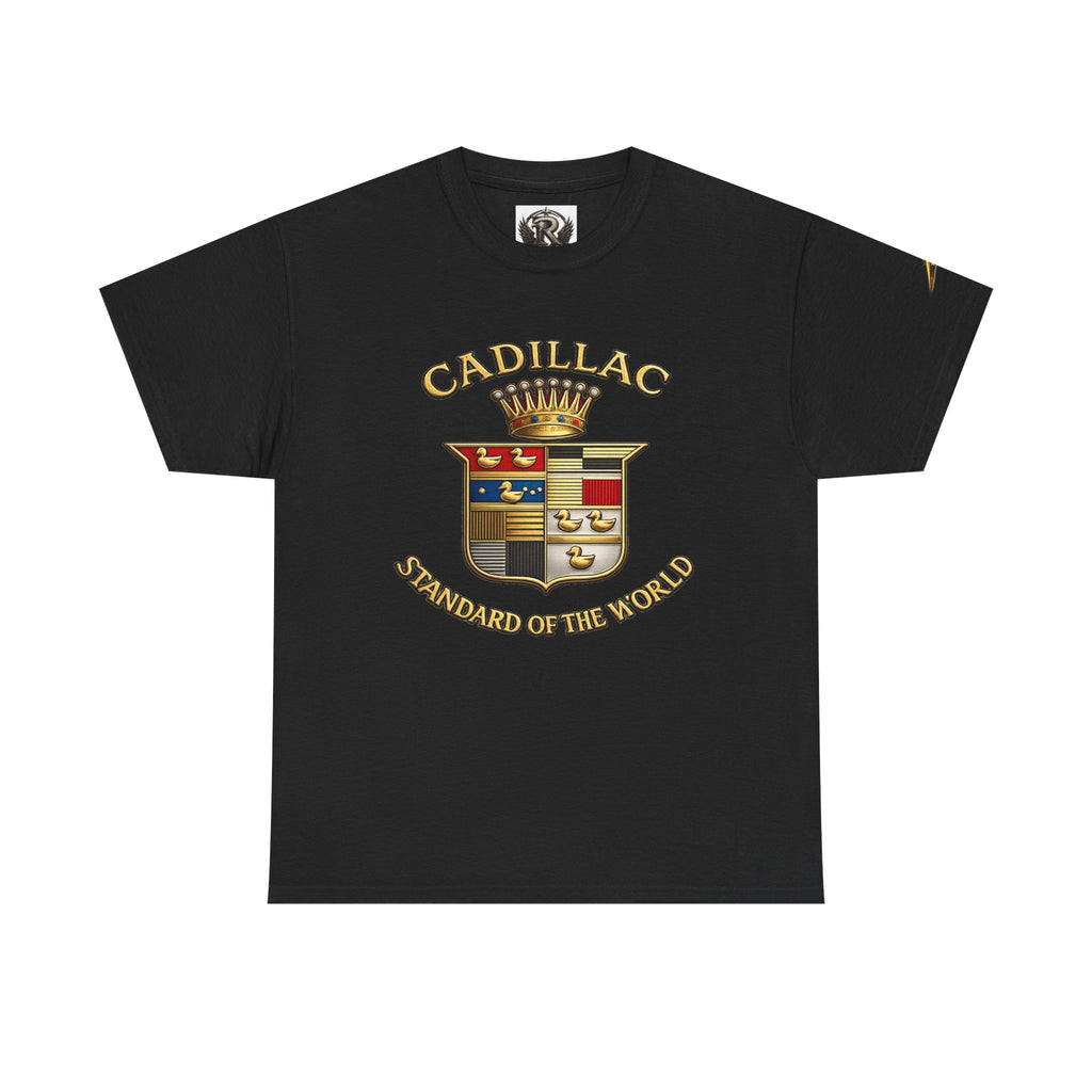 Cadillac Crest T‑Shirt — 'Standard of the World' Vintage Logo Tee