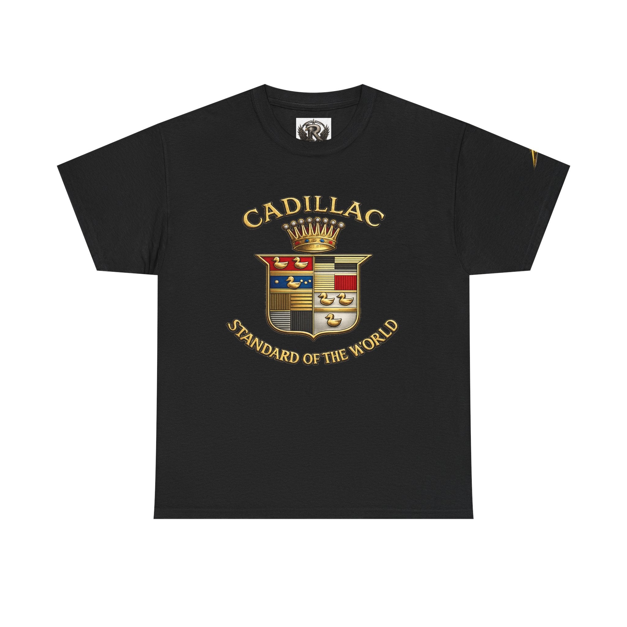 Cadillac Crest T‑Shirt — 'Standard of the World' Vintage Logo Tee
