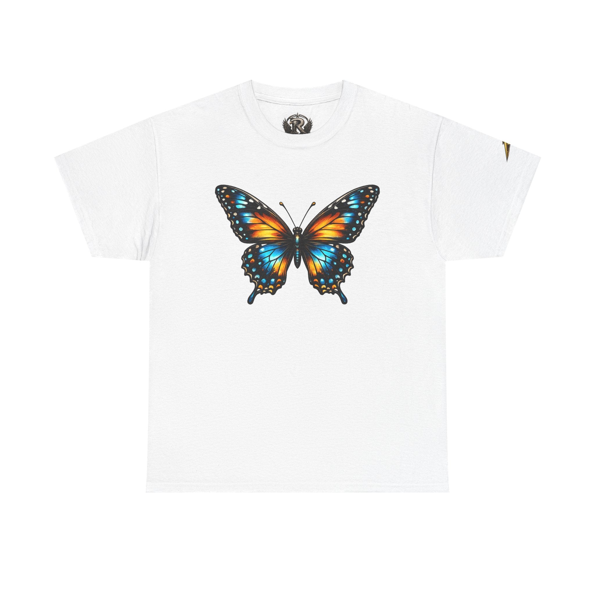 Butterfly Graphic Tee — Vibrant Monarch-Inspired Chest Print
