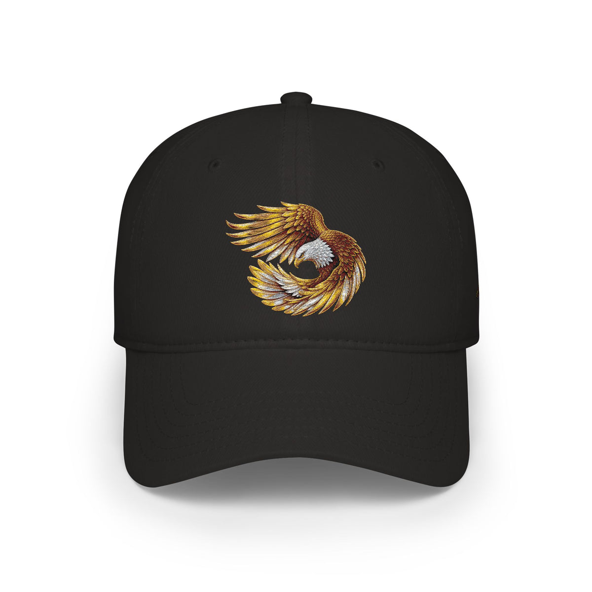 Embroidered Golden Eagle Baseball Cap — Low Profile Cap