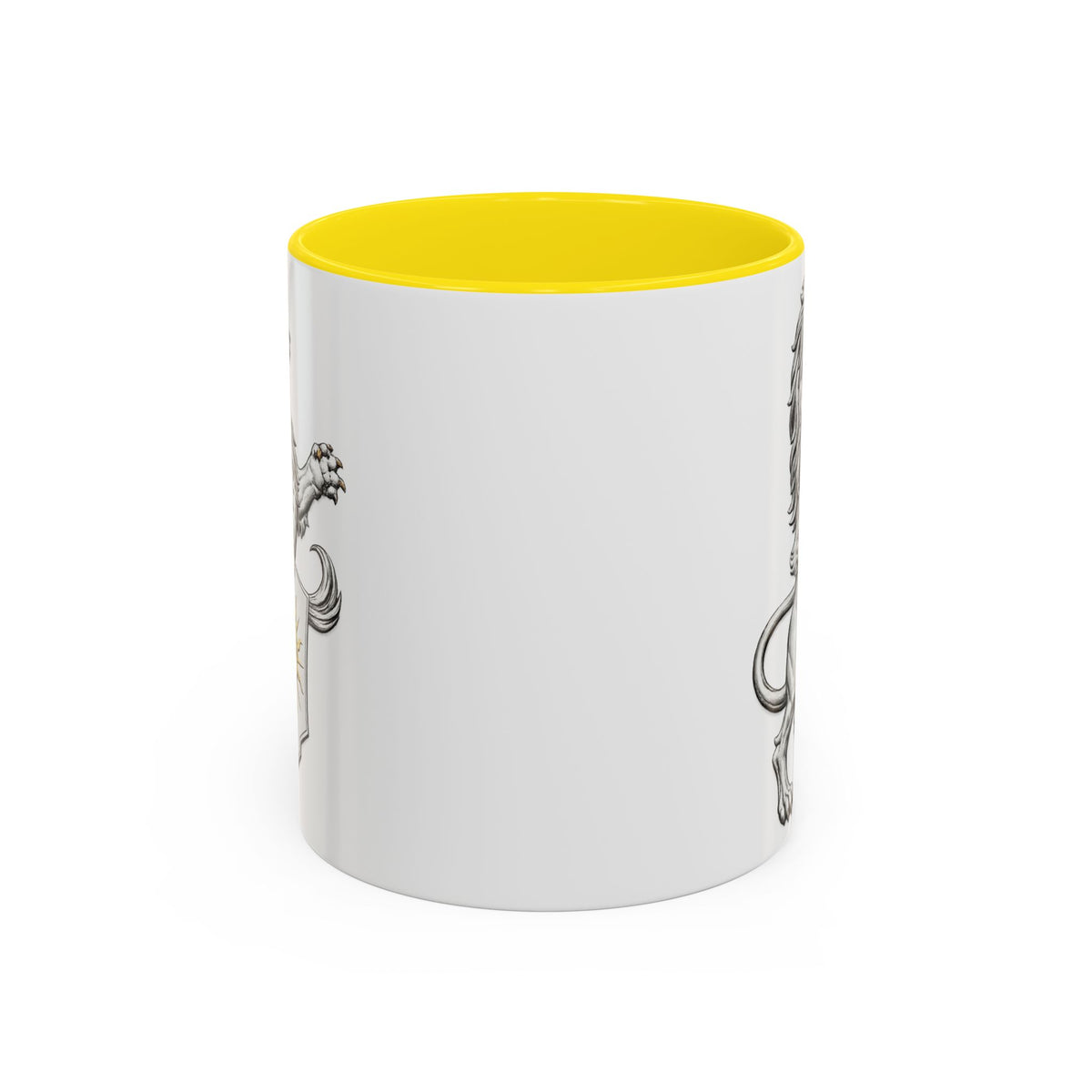 Royal Lion Crest Coffee Mug — Heraldic Crowned Lion Design (11/15oz)