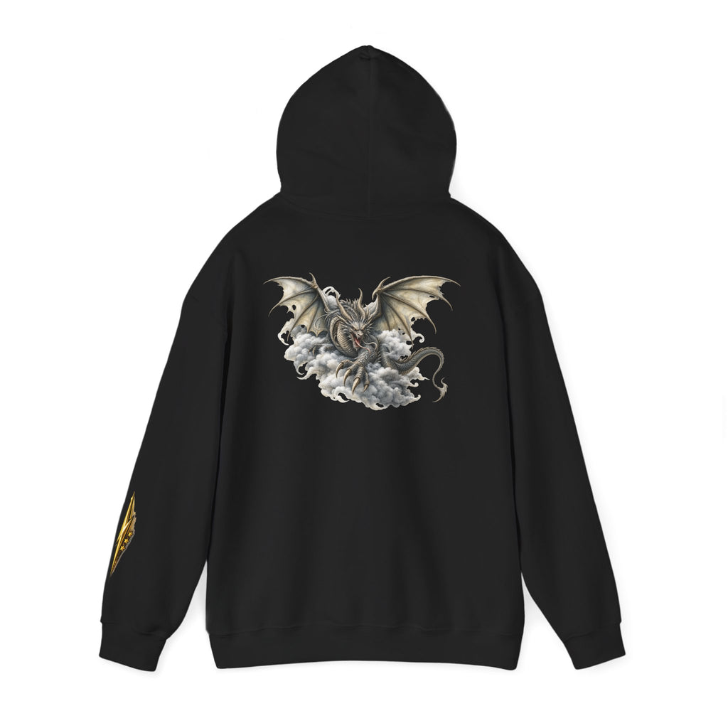 Dragon Cloud Hoodie — Fantasy Dragon Back Graphic Sweatshirt