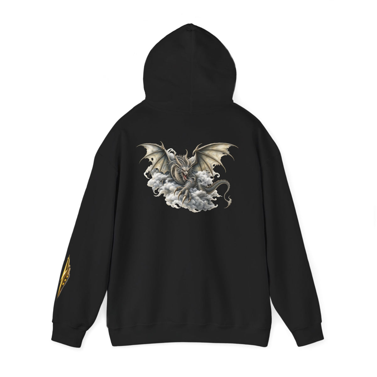 Dragon Cloud Hoodie — Fantasy Dragon Back Graphic Sweatshirt