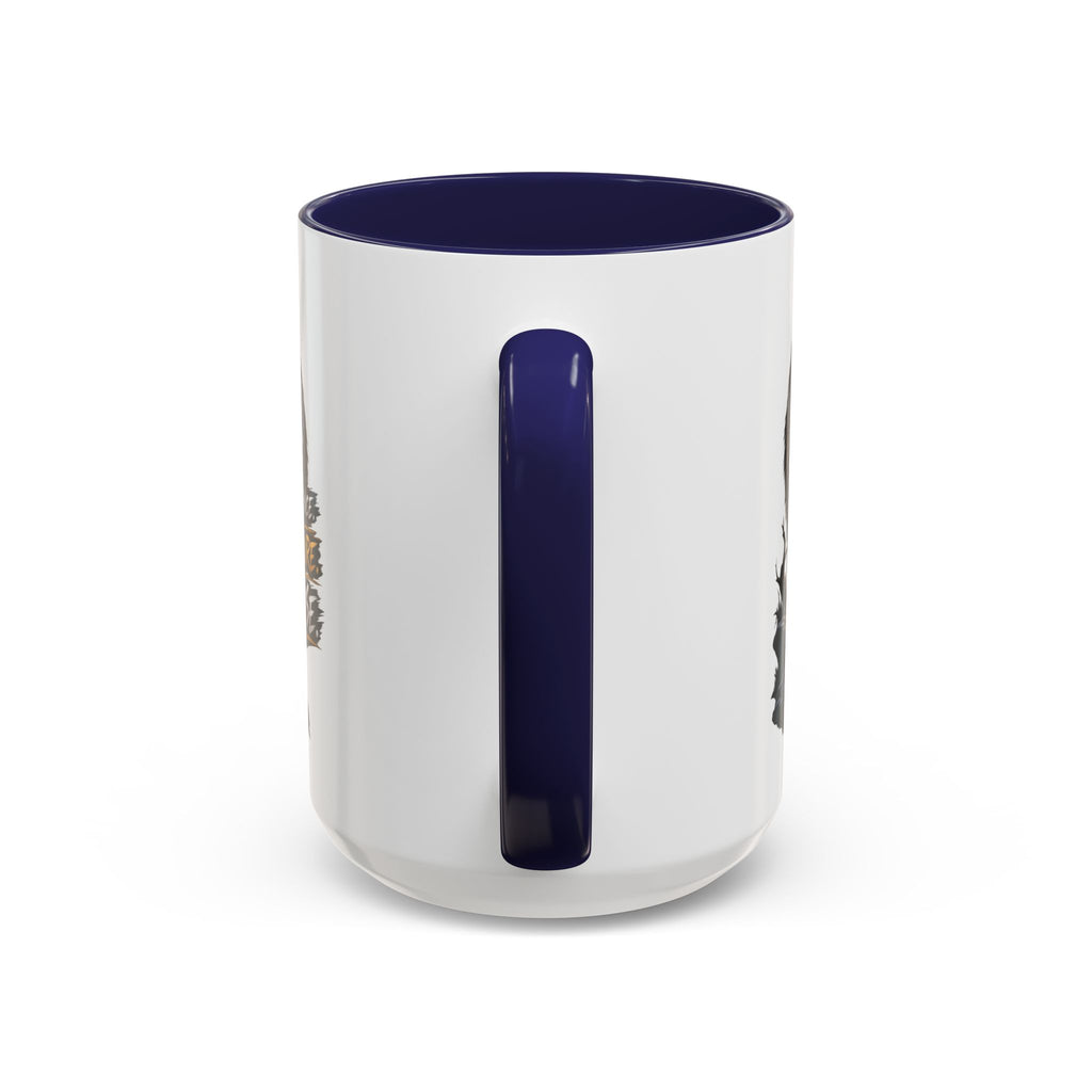 Wolf Graphic Coffee Mug — "Silence Endure Rise" Accent Ceramic Mug (11/15oz)