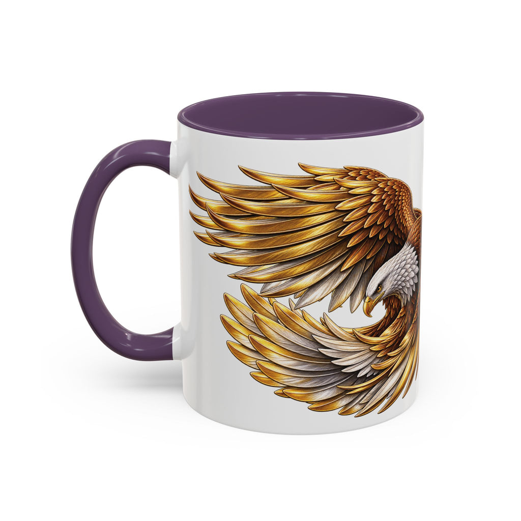 Golden Eagle Coffee Mug — Accent Ceramic Mug with Majestic Eagle Design