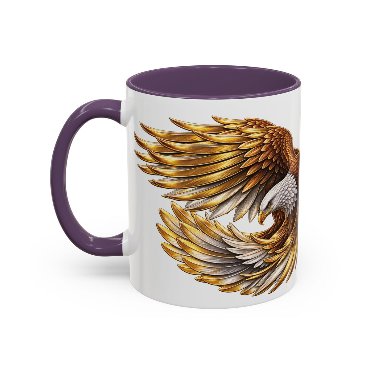 Golden Eagle Coffee Mug — Accent Ceramic Mug with Majestic Eagle Design