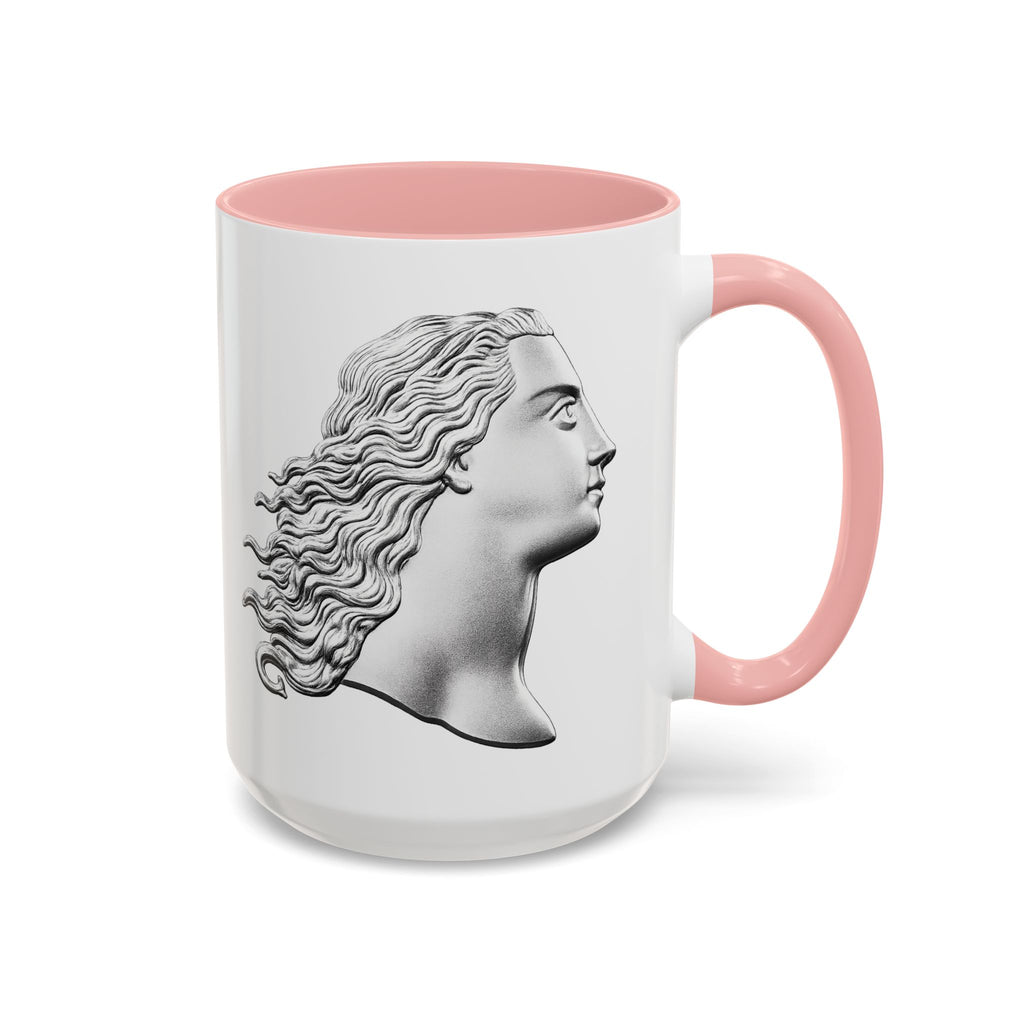 Sculpted Profile Accent Coffee Mug — Classical Bust Design (11/15 oz)