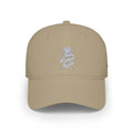 Low-Profile Baseball Cap with White Embroidered Dragon — Minimalist Streetwear Hat