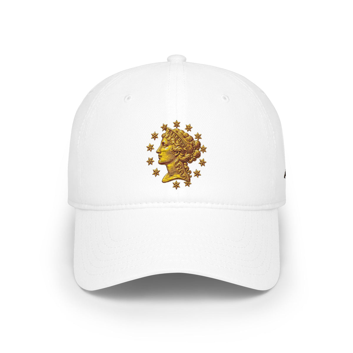 Gold Liberty Skull Cap — Low Profile Baseball Hat