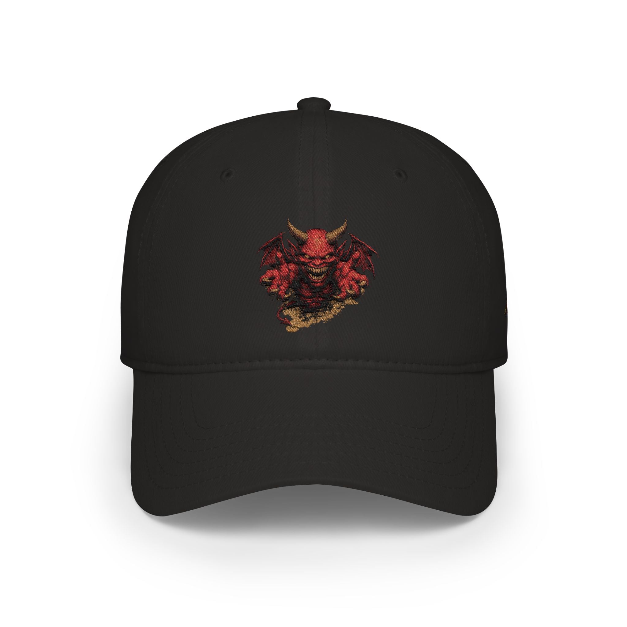 Devil Skull Embroidered Evil Baseball Cap - Low-Profile Hat