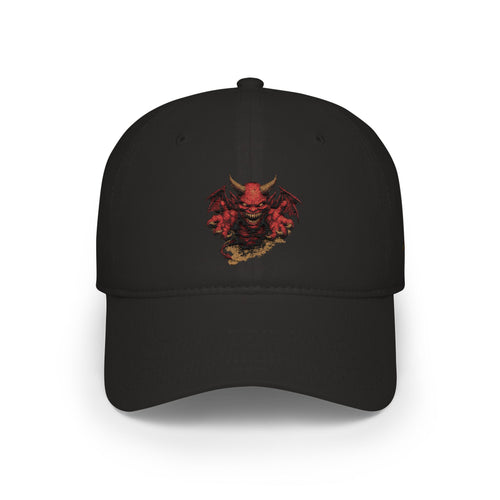 Devil Skull Embroidered Evil Baseball Cap - Low-Profile Hat