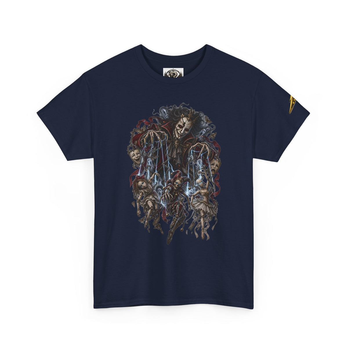 Grim Reaper Illustration Tee — Dark Gothic Skeleton Graphic T-Shirt