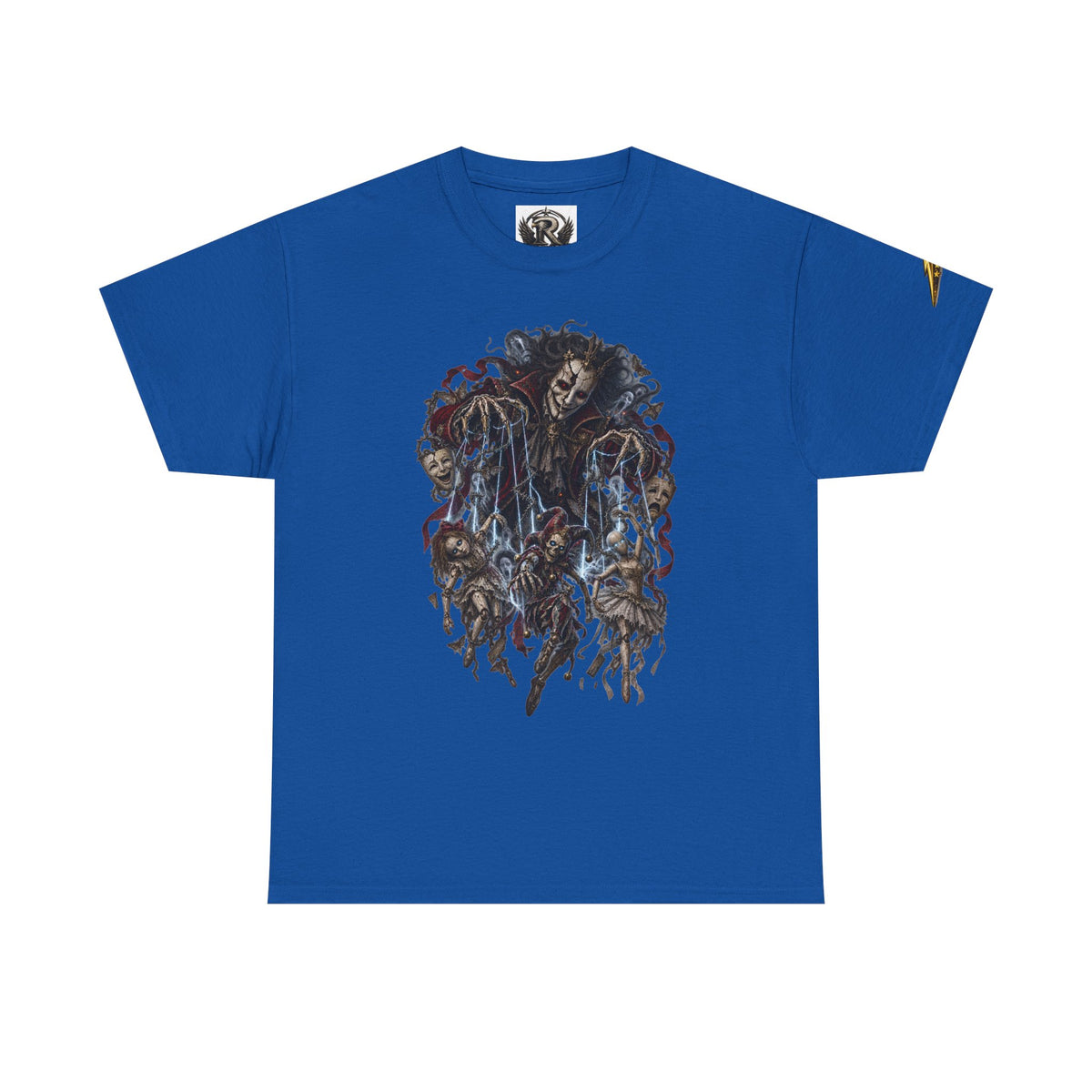 Grim Reaper Illustration Tee — Dark Gothic Skeleton Graphic T-Shirt