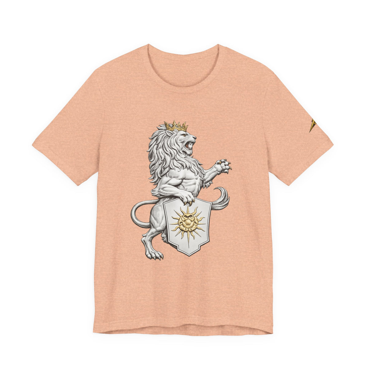 Lion Crest T-Shirt — Regal Sun Shield Graphic Tee