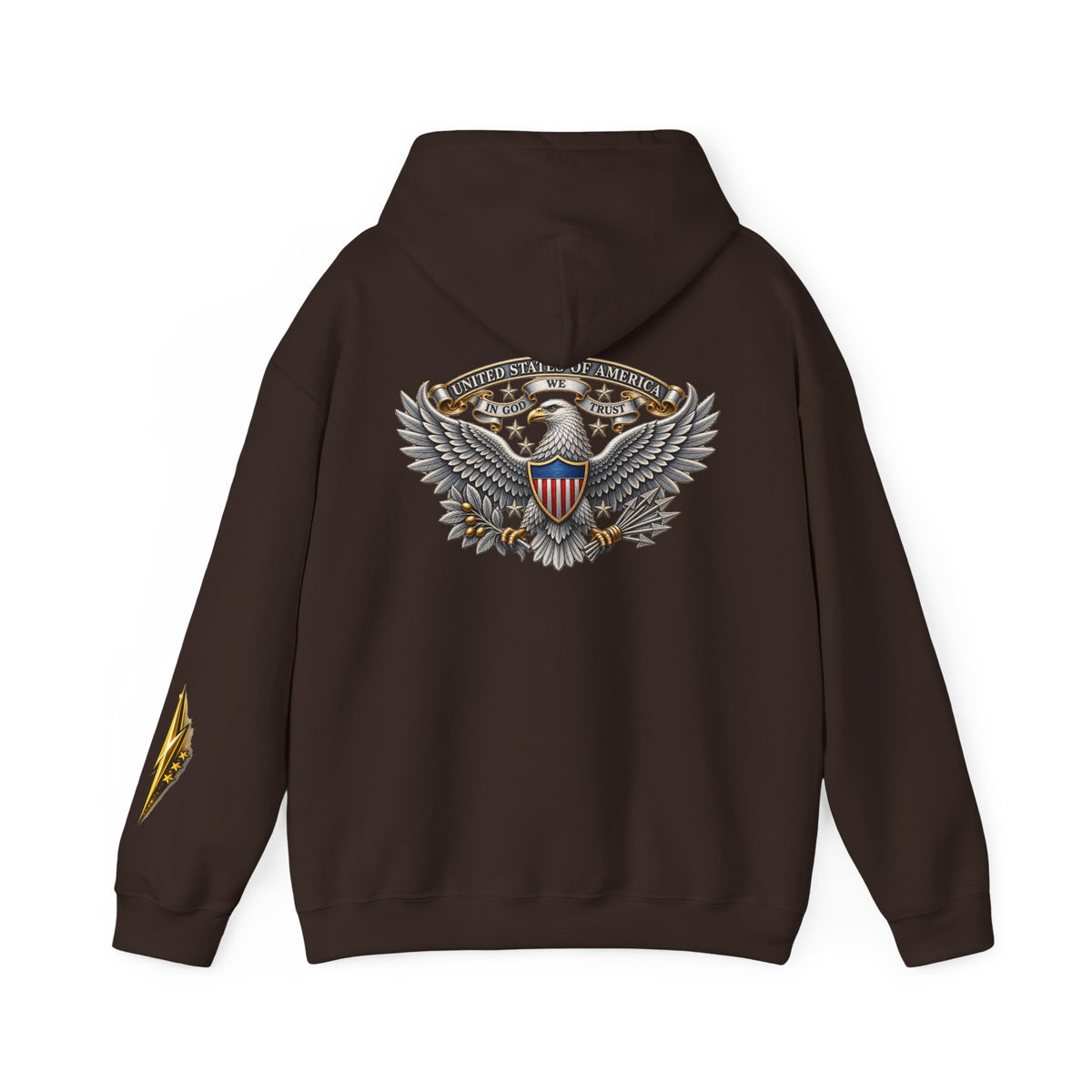 Patriotic Eagle Hoodie — American Shield Graphic Pullover