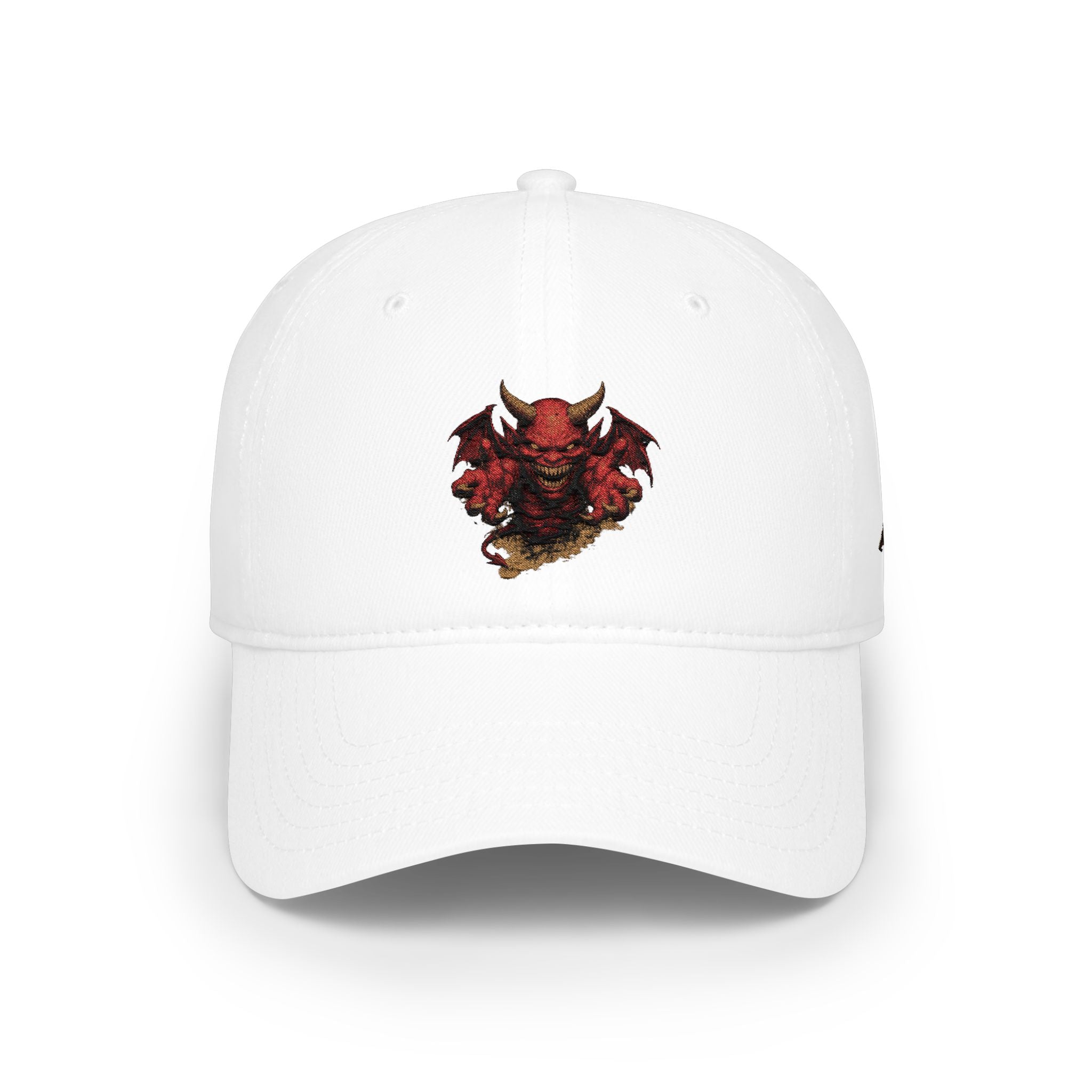 Devil Skull Embroidered Evil Baseball Cap - Low-Profile Hat