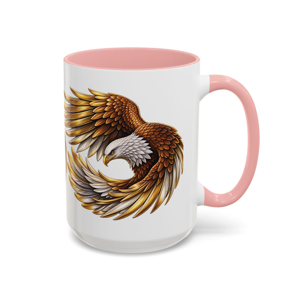 Golden Eagle Coffee Mug — Accent Ceramic Mug with Majestic Eagle Design