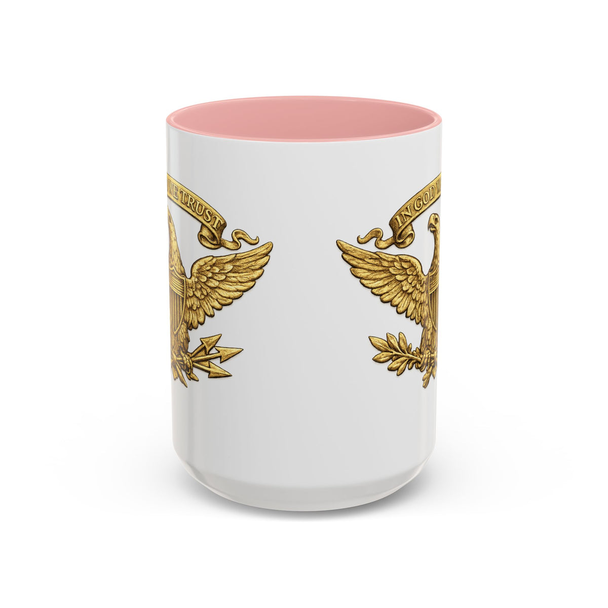 Gold Eagle 'In God We Trust' Accent Coffee Mug — Patriotic 11/15oz
